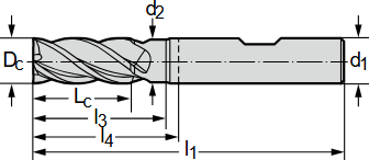 Фреза &Oslash;2мм 57мм 4EA MC230-02.0W4BC-WK40TF фото