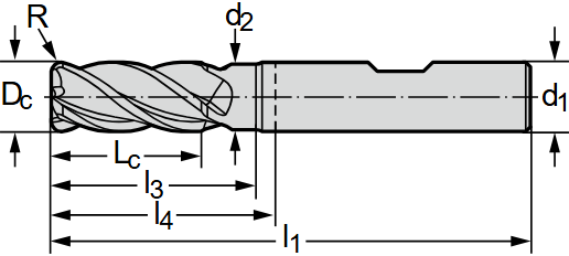 Фреза &Oslash;8мм 63мм 4EA MC230-08.0W4B050C-WK40TF фото