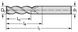 Фреза &Oslash;1мм 38мм 3EA MC230-01.0A3L-WK40TF фото 2