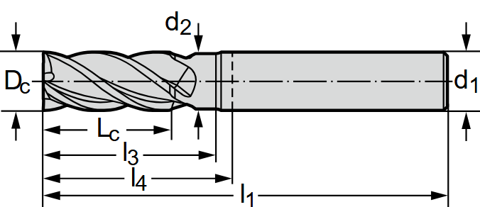 Фреза &Oslash;10мм 72мм 4EA MC230-10.0A4BC-WK40TF фото