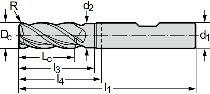 Фреза &Oslash;10мм 72мм 4EA MC230-10.0W4B150C-WK40TF фото