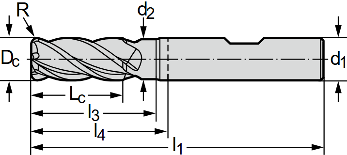Фреза &Oslash;12мм 83мм 4EA MC230-12.0W4B150C-WK40TF фото