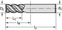 Фреза &Oslash;10мм 72мм 4EA MC251-10.0-A4B-WK40RC фото