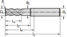 Фреза &Oslash;10мм 72мм 4EA MC326-10.0A4B050C-WK40TF фото