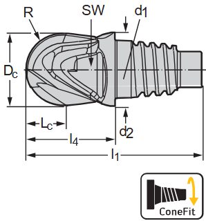 Фреза &Oslash;10мм 23мм 2EA H1E01118-E10-10 фото