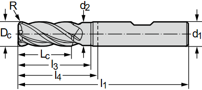 Фреза &Oslash;5мм 57мм 4EA MC230-05.0W4B050C-WK40TF фото