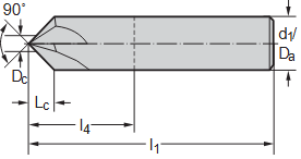 Фреза &Oslash;1мм 57мм 4EA MC501-06.0A4L-WJ30TF фото