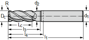 Фреза &Oslash;3мм 57мм 4EA MC230-03.0A4B030C-WK40TF фото
