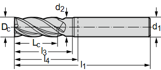 Фреза &Oslash;3,5мм 57мм 4EA MC230-03.5A4BC-WK40TF фото